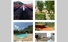Appartement de charme au calme avec piscine, au pied du Colorado provençal, cœur du Luberon